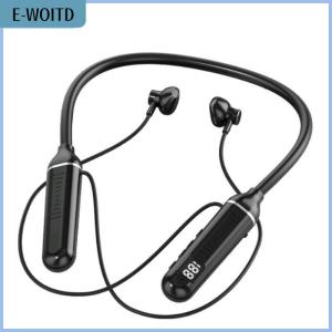 【E-WOITD】 Wireless Bluetooth Neckband Headphones With Digital Display Function Large-Capacity Semi-In-Ear Sports Stereo Headphones
