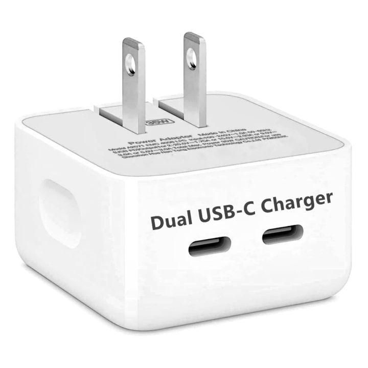 35w Dual Usb C Port Compact Power Adapter Quick Pd 3 0 Gan Foldable Usb Type C Plug Fast Wall