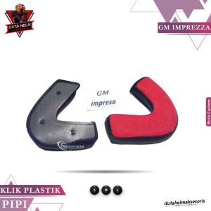 Busa Helm GM Imprezza Ukuran S M L Set Pipi Cheek pad Bantalan Leher Custom Half Face