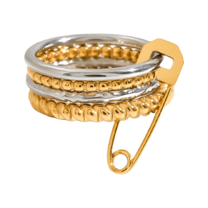 Multiple Adjustable Stacking Rings Stainless Steel Minimalist Designs 3 Styles for Casual or Formal Occasions