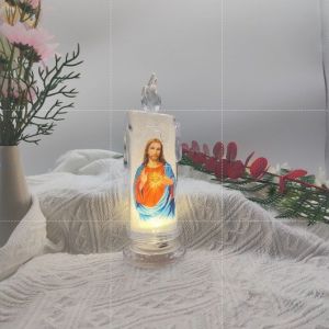 Christmas LED Crystal Electronic Candle Lights Christmas Creative Night Light Atmosphere Lamp