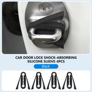 SEAMETAL Car Door Lock Shock Absorber Pad Silicone Strip Door Lock Buckel Protector Cover Sound Damper Buffer Deadener