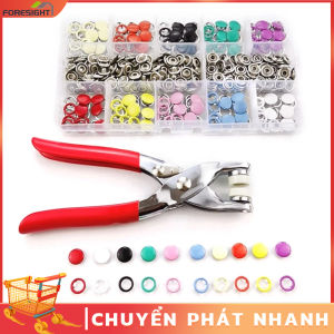 Combo bộ sản phẩm kìm bấm khuy áo kèm 100 chi tiết cúc tiện dụng và cần thiết cho gia đình