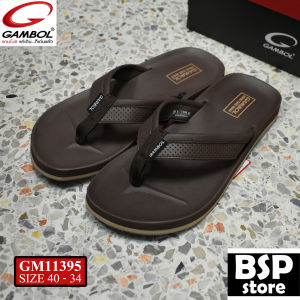 gambol รุ่น GM 11395 สีน้ำตาล รองเท้าแตะ GAMBOL (แกมโบล) ผลิตจาก GBOLD Technology™ คุณภาพมาตรฐานของแกมโบล นุ่ม เบา สบายเท้า ของแท้ 100%