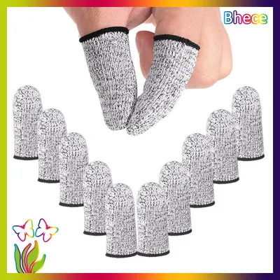 Bhece 10pcs Cut Resistant Finger Cots Finger Sleeve Protectors Reusable Finger Covers Finger Protection Cots for Sewing Supplies