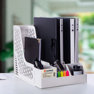 Khay đựng tài liệu 3 ngăn Việt Nhật A4 5680 giá để bàn đựng đồ văn phòng nhựa nguyên sinh