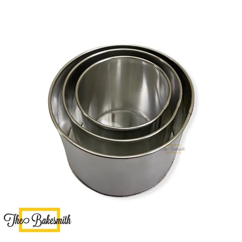4 in 1. 4 PCS SET OF SPRING FORM CAKE TIN. Tall 5inch & 4 Inch in Heig –  Baker Bazaar