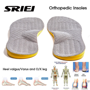 SRIEI 1 Pair Orthopedic Insoles High Arch Insole Support Cushion Shoe Orthotic Insoles for Flat Foot Plantar Fasciitis Feet Tapak Kasut 鞋垫
