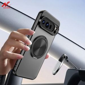Case for Google Pixel 10 Pro XL 360 Rotate Bracket for Magsafe Cover for Google 9A Magnetic Stand Holder Matte PC Armor Cover