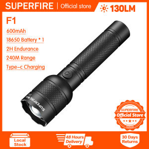 SUPERFIRE C20 super bright flashlight rechargeable portable torch waterproof household hiking outdoor searchlight aluminium alloy