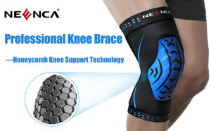 NEENCA 2 PCS Professional knee support Compression Knee Sleeves Support with Patella Sponge Pad Premium Ultra-Thin Knee Pads for Knee Pain Running ACL Arthritis Joint Pain Meniscus Tear Sports. ACE-58