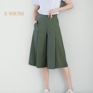 Eyouth 10104 Womens Elegance Wide-Leg Culottes