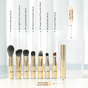 GUOXIAONIU Mini Portable Contour and Blush Brush Set 郭小妞迷你便携修容腮红刷组合多功能