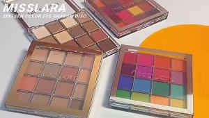 huge discountsMISS LARA / 16 Colors Sweet Party Shiny Matte Eyeshadow Palette Kit / Glitter Pigment Eye Shadow Palette / Waterproof Metallic Diamond Shiny Shimmer Eyeshadow / Facial Makeup Palette / Eye Makeup Cosmetic