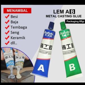 LEM AB EPOXY LEM KUAT PENAMBAL BESI SENG METAL KERAMIK TEMBAGA BAJA