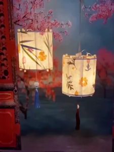 Lantern 灯笼 中秋古风花草纸灯笼儿童diy手工制作材料包汉服手提发光花灯宫灯Mid-Autumn Festival ancient flower paper lantern children diy handmade materials package Hanfu hand-held light lantern palace lamp