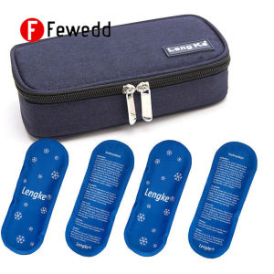 Insulin Cooler Travel Case Thuốc Tiểu Đường Mát Với 2 Túi Nước Đá Và Lớp Lót Cách Nhiệt