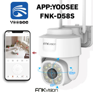 FNKvision กล้องวงจรปิด wifi กล้องวงจรปิดไร้สาย 5MP WiFi ครบสี พร้อมไมค์ รักษา ไร้สายกันน้ำ กล้อง 360 องศา กันน้ำ ip camera