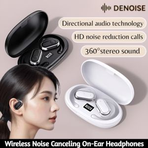Wireless Noise Cancelling Earphones Bluetooth Headphone Sports Running Earbuds Ear-Hook Earphones Hands-free With Mic Headset Low Power Comfortable