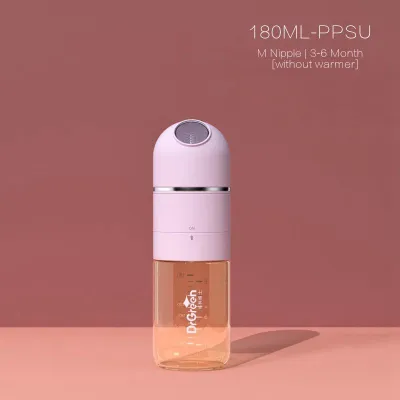 Dr.Green baby ppsu feeding bottle wide neck fast milk glass bottle with trip portable bottle warmer