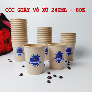 50 chiếc cốc giấy 240ml - 8oz mini cafe Ly giấy NHẬP KHẨU HÀN QUỐC