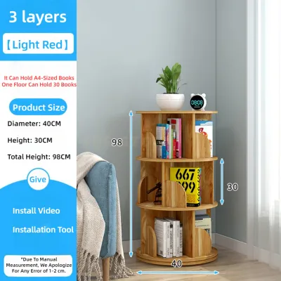 🌟SG STOCK🌟Rotating bookshelf childrens picture book rack simple floor storage bookshelf