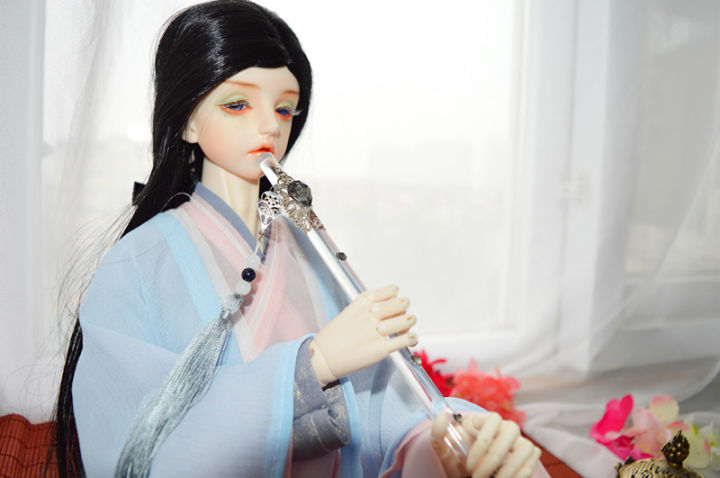 "Jade%20Bird%20Mu%20Yun"%20special%20bjd%20costume%20accessories%20spot%20three-point%20uncle%20antique%20crystal%20flute%20-%20Image%204