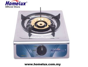 [ SIRIM ] HOMELUX HIGH QUALITY STAINLESS STEEL SINGLE BURNER GAS STOVE SERIES HSS-120 Dapur Gas Rumah Low Pressure