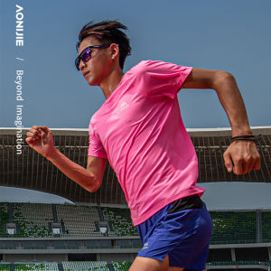 AONIJIE FM5178 Mens Quick-Drying Sports T-Shirt Breathable Quick Dry Gym Training Outdoor Running T-Shirt