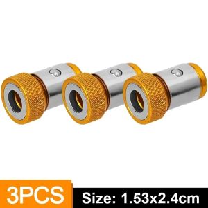 5pcs Electric Cross Magnetic Ring Screwdriver Bit Holder 6.35mm Universal Alloy Anti-Corrosion Strong Magnetizer Electric Hand Tools
