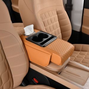 MIRELINA Multifunctional Center Console Armrest Cushion PU Leather Height Increasing Armrest Pad High Quality Universal Storage Box