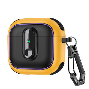 Sanptoch Premium Lock Switch Case For AirPods 4 / Pro2 / 3rd / Pro Wireless Earphone Military Shockproof Cover For Airpods 2 / 1 Gen Matte Protective Casing With Keychain