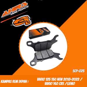 KAMPAS REM CAKRAM DEPAN AHRS RACING DISPAD BRAKEPPAD VARIO 125 150 NEW 2018-2022 VARIO 160 CBS GENIO