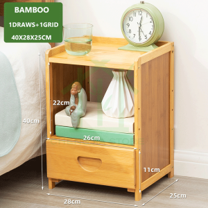 Bedside Table Bedroom Drawer Storage Bedroom Storage Bed Side Bedroom Nordic Modern Style Bedside Table Bamboo Bedside Table 床头柜