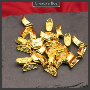[Creative] 10pcs Ingot Chinese Yuan Bao Wealth en Statue Ingots Decor Ornament Decorative Year New Bar Lucky Money Prosperity