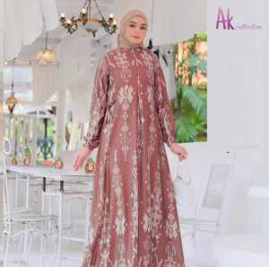 GAMIS ANISA BAHAN MAXMARASLK TERBARU TRENDY DAN KEKINIAN DENGAN UKURAN JUMBO[ M L XL 4L 6L ]