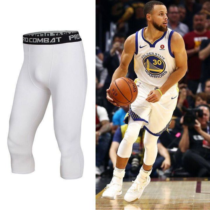 Ready Stock】Men's Sports Leggings NBA Basketball Cropped Pants