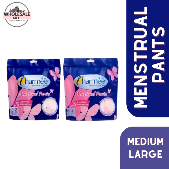 Charmee Menstrual Pants 2's Medium and Large Comfortable underwear