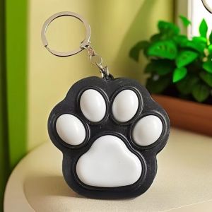 RGFV Cartoon Cat Claw Button Pendant Key Ring Fingertip Toy Cat Paw Keyboard Creative Kawaii Cat Paw Keychain Bag Pendant