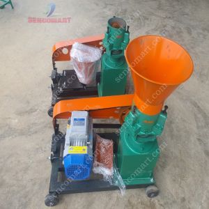 Máy đùn cám chimcám gà tại nhà.Máy ép cám viên chạy dây curoa 3 quả lô