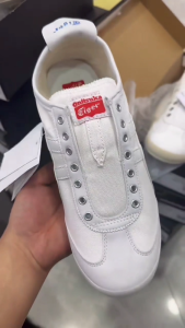 2024 Original Tiger Shoes Mens and Womens Classic MEXICO 66 Sports Shoes Fashion Shock Absorbent Casual Shoes Comfortable Breathable Canvas Shoes White/Tail Blue