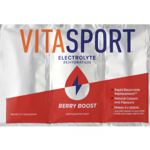 XẤP 3 GÓI BỘT PHA BÙ NƯỚC - Vitasport Electrolyte Drink Mix Orange/Blackcurrant/Berry/Lemon 99g