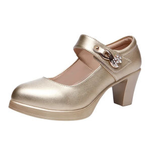 5 8 10cm Small Size 32-44 Elegant Gold Silver Wedding Shoes Women Platform Pumps 2026 Block High Heels Shoes Dress Office Model