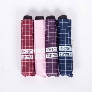 Payung lipat 3 kotak enjoy summer / lapis hitam UV / GRC - 05