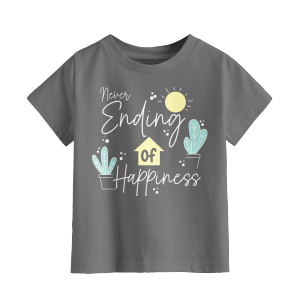 Kaos Couple Keluarga Lengan Panjang Pendek Terbaru Motif Never Ending of Happiness
