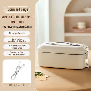 🇸🇬 [In Stock] Portable Electric Lunch Box Stainless Steel Lunch Box USB Heating Lunch Box 1L Leak-Proof Bento Box