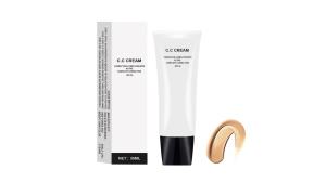 C.C Cream SPF 43 Skin Tone Adjusting Makeup Color Correcting Moisturizing for Mature Skin (Ivory)