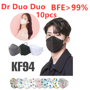 [DuoDuo] BFE 99% KF94 Face Mask 4 ply Protection Korean Version KN95 Black Mask Washable N95 Mask Reusable Protection 4-Layers