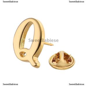 [COD] SweetBabiese High Quality Classic Style Letter A-Z Metal Brooch Women Mens Lapel Pin Womens Hat Scarf Backpack Badge Jewellery
