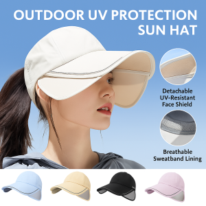 🔥Convenient Sun Protection🔥Summer Sun Hat Uv Protection Quick Dry Lightweight Breathable Outdoor Adjustable Running Cap Full Face Sunscreen For Outdoor Activities
